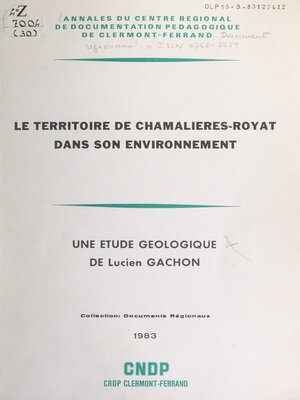 cover image of Le territoire de Chamalières-Royat dans son environnement
